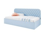 Jugendbett 90x200 cm mit Bettkasten und Lattenrost, Juniorbett TOSIA SM 02