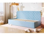 Jugendbett 90x200 cm mit Bettkasten und Lattenrost, Juniorbett TOSIA SM 02