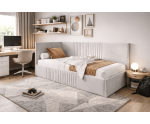 Designbett 120x200 cm, Jugendbett, Polsterbett mit Bettkasten, ohne Matratze, DYLAN SM 02