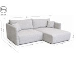 Modernes Ecksofa L-Form mit Schlaffunktion und Bettkasten, Stoff ARAGON - Farbvarianten, MAGNUM N2