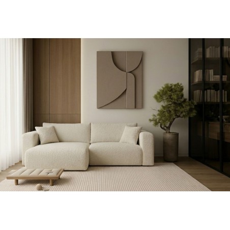 Komfortables Ecksofa L-Form mit Schlaffunktion und Stauraum, Stoff ARAGON - Farbvarianten, MAGNUM N1