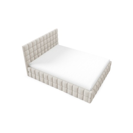 Komfortables Polsterbett 140x200 cm mit Bettkasten, Ehebett PRATO T21