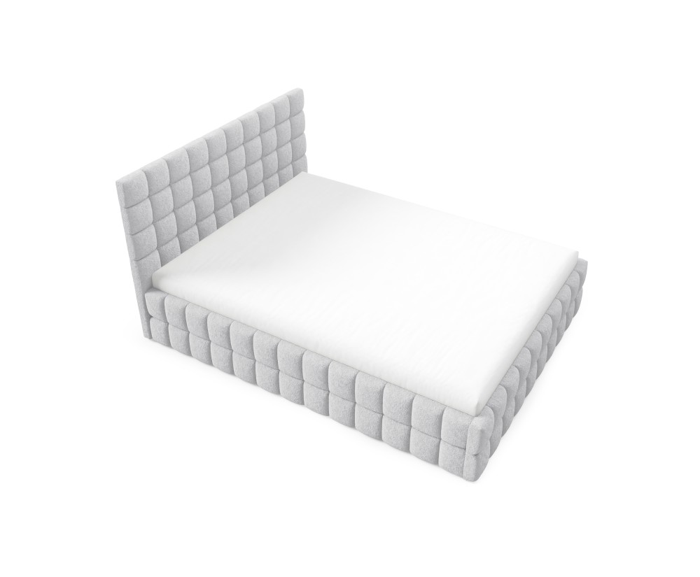 Komfortables Polsterbett 140x200 cm mit Bettkasten, Ehebett PRATO T21