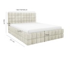 Komfortables Polsterbett 140x200 cm mit Bettkasten, Ehebett PRATO T21