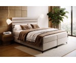 Elegantes Boxpringbett 140x200 cm mit 2 separaten Bettkästen, Schlafzimmerbett PRAGA 1