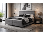 Komfortables Boxspringbett 180x200 cm auf Füßen, Familienbett PRAGA 1