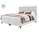 Komfortables Boxspringbett 180x200 cm auf Füßen, Familienbett PRAGA 1
