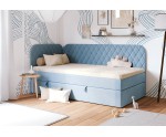 Modernes Polsterbett 80x200 cm mit Matratze und gesteppten Seitenteilen, NAOMI 3M Modernes Polsterbett 80x200 cm mit Matratze und gesteppten Seitenteilen, NAOMI 3M