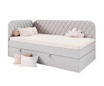 Polsterbett 120x200 cm mit Kopfteil und Seitenteil, Eckbett NAOMI 3M