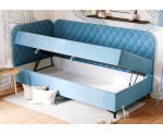 Juniorbett 90x200 cm mit Bettkasten, Bonell-Matratze und abgerundeten Seitenteilen, NAOMI 2M Juniorbett 90x200 cm mit Bettkasten, Bonell-Matratze und abgerundeten Seitenteilen, NAOMI 2M