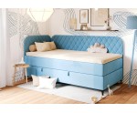 Elegantes Einzelbett 100x200 cm auf Füßen, mit Bettkasten, Matratze und Seitenteilen, NAOMI 2M Elegantes Einzelbett 100x200 cm auf Füßen, mit Bettkasten, Matratze und Seitenteilen, NAOMI 2M