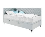 Modernes Jugendbett 80x180 cm in eckiger Form mit Bettkasten, ANABELLA 1R