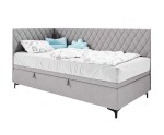 Modernes Jugendbett 80x180 cm in eckiger Form mit Bettkasten, ANABELLA 1R