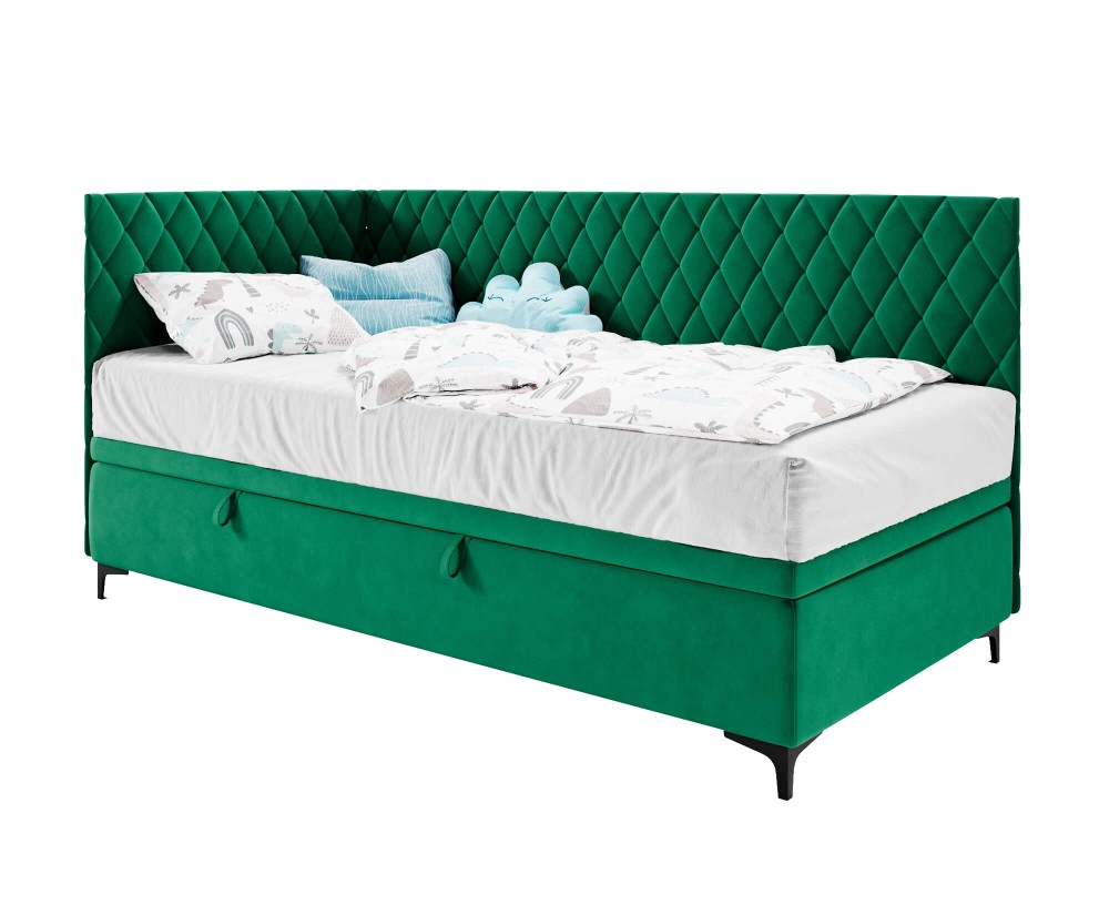 Teenagerbett 80x200 cm mit Bettkasten und Seitenteilen, Polsterbett ANABELLA 1R Teenagerbett 80x200 cm mit Bettkasten und Seitenteilen, Polsterbett ANABELLA 1R
