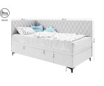 Teenagerbett 80x200 cm mit Bettkasten und Seitenteilen, Polsterbett ANABELLA 1R
