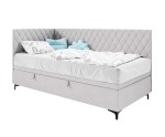 Modernes Eckbett 90x200 cm mit Stauraum und Seitenteilen, Polsterbett ANABELLA 1R Modernes Eckbett 90x200 cm mit Stauraum und Seitenteilen, Polsterbett ANABELLA 1R