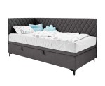 Modernes Eckbett 90x200 cm mit Stauraum und Seitenteilen, Polsterbett ANABELLA 1R Modernes Eckbett 90x200 cm mit Stauraum und Seitenteilen, Polsterbett ANABELLA 1R