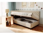 Modernes Eckbett 90x200 cm mit Stauraum und Seitenteilen, Polsterbett ANABELLA 1R Modernes Eckbett 90x200 cm mit Stauraum und Seitenteilen, Polsterbett ANABELLA 1R