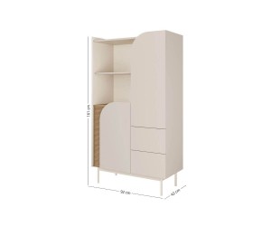 Modernes Regal für das Wohnzimmer, Jugendzimmer, Bücherregal, Macadamia / Eiche Frühling KARMEL 4