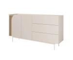Moderne Kommode 172 cm auf Metallfüßen, Sideboard in Macadamia / Eiche Spring KARMEL 6 Moderne Kommode 172 cm auf Metallfüßen, Sideboard in Macadamia / Eiche Spring KARMEL 6