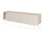 TV Schrank 172 cm 4-türig, TV Lowboard in Macadamia / Eiche Spring, KARMEL 9