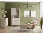 Elegante Konsole für Wohnzimmer oder Schlafzimmer, Schminktisch in Macadamia / Eiche Spring, KARMEL 11 Elegante Konsole für Wohnzimmer oder Schlafzimmer, Schminktisch in Macadamia / Eiche Spring, KARMEL 11