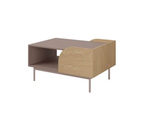 Design-Couchtisch für Wohnzimmer, Beistelltisch in Eiche Frühling / Toffee, KARMEL 12
