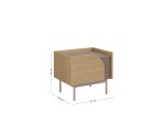 Nachttisch links, 57 cm breit, Nachtkonsole in Eiche Spring / Toffee, KARMEL 13L