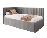 Polsterbett 120x200 cm mit verstellbarem Lattenrost für Seniorenzimmer, Einzelbett verstellbar per Fernbedienung, CARLOS SE