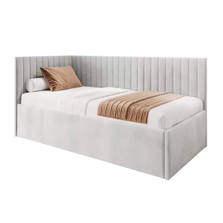 Einzelbett 100x200 cm mit verstellbarem Lattenrost für Senioren, Polsterbett mit Verstellfunktion per Fernbedienung, CARLOS SE