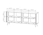 Große stilvolle Kommode 186,5 cm breit, 4-türig, Sideboard in Kaschmir auf Metallfüßen, MADERO B Große stilvolle Kommode 186,5 cm breit, 4-türig, Sideboard in Kaschmir auf Metallfüßen, MADERO B