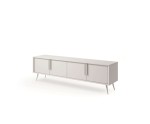 TV Board 186,5 cm breit, 4-türig, TV Schrank in Kaschmir auf Metallfüßen, MADERO C