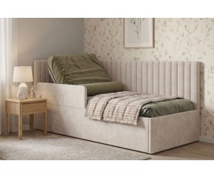 Seniorenbett 90x200 cm universal mit verstellbarem Lattenrost per Fernbedienung und RAUSFALLSCHUTZ, CARLOS SEB