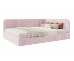 Eckbett 140x200 cm mit Bettkasten und Lattenrost für Schlafzimmer, Doppelbett für Dachschräge, MARIO SM 02