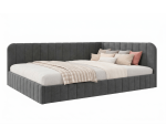Eckbett 140x200 cm mit Bettkasten und Lattenrost für Schlafzimmer, Doppelbett für Dachschräge, MARIO SM 02 Eckbett 140x200 cm mit Bettkasten und Lattenrost für Schlafzimmer, Doppelbett für Dachschräge, MARIO SM 02