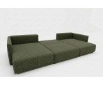 Komfortable Wohnlandschaft in U-Form mit Schlaffunktion und Bettkasten, Stoff ARAGON - Farbvarianten, MAGNUM U2