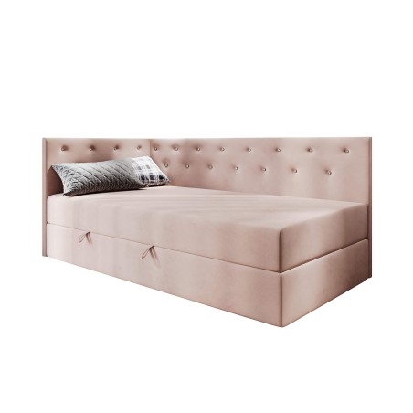 Kontinentalbett 120x200 cm mit Bonell-Matratze für Mädchenzimmer, schöne Details - Kristalle, PRINCESS 3M