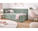 Jugendbett 80x200 cm mit Kristallen am Kopfteil und an der Seitenblende, PRINCESS 3M