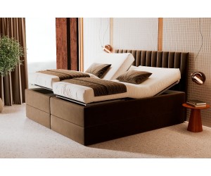 Seniorenbett 180x200 cm mit verstellbarem Lattenrost, Doppelbett verstellbar per Fernbedienung, PEDRO SE