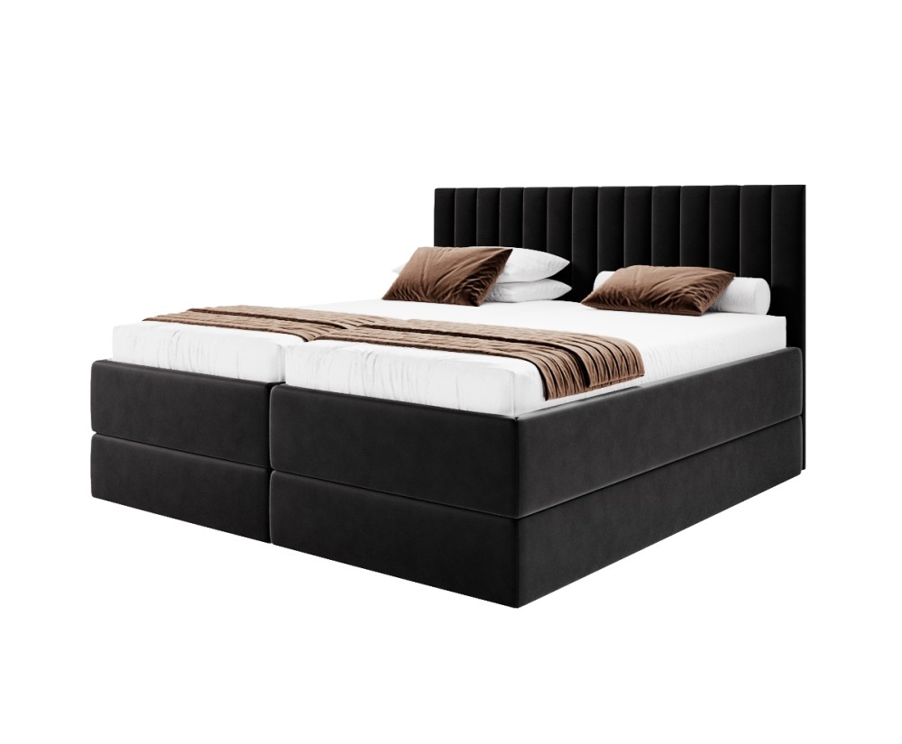 Boxspringbett 200x200 cm mit 2 verstellbaren Lattenrosten und 2 Bettkästen, Verstellfunktion mit Fernbedienung, PEDRO SE Boxspringbett 200x200 cm mit 2 verstellbaren Lattenrosten und 2 Bettkästen, Verstellfunktion mit Fernbedienung, PEDRO SE