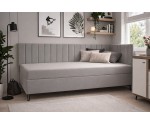 Jugendbett 80x200 cm mit Matratze, Bettkasten & Metallfüßen, AMELIA 2M
