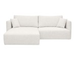 Modernes Ecksofa in L-Form mit Schlaffunktion & Bettkasten, Stoff ARAGON Creme, MAGNUM N2