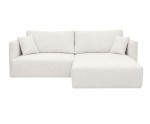 Modernes Ecksofa in L-Form mit Schlaffunktion & Bettkasten, Stoff ARAGON Creme, MAGNUM N2