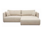 Elegantes Ecksofa in L-Form mit Schlaffunktion & Stauraum, Stoff ARAGON Beige, MAGNUM N2 Elegantes Ecksofa in L-Form mit Schlaffunktion & Stauraum, Stoff ARAGON Beige, MAGNUM N2