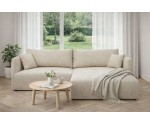 Elegantes Ecksofa in L-Form mit Schlaffunktion & Stauraum, Stoff ARAGON Beige, MAGNUM N2 Elegantes Ecksofa in L-Form mit Schlaffunktion & Stauraum, Stoff ARAGON Beige, MAGNUM N2
