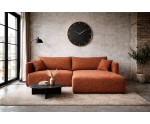 L-Form Sofa mit Ausziehfunktion und Bettkasten, Stoff ARAGON Ziegelrot, MAGNUM N2 L-Form Sofa mit Ausziehfunktion und Bettkasten, Stoff ARAGON Ziegelrot, MAGNUM N2