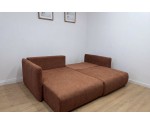 L-Form Sofa mit Ausziehfunktion und Bettkasten, Stoff ARAGON Ziegelrot, MAGNUM N2 L-Form Sofa mit Ausziehfunktion und Bettkasten, Stoff ARAGON Ziegelrot, MAGNUM N2
