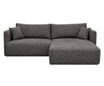 Funktionales Ecksofa in L-Form mit Ausziehfunktion und Bettkasten, Stoff ARAGON 97 Dunkelgrau, MAGNUM N2 Funktionales Ecksofa in L-Form mit Ausziehfunktion und Bettkasten, Stoff ARAGON 97 Dunkelgrau, MAGNUM N2