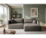 Funktionales Ecksofa in L-Form mit Ausziehfunktion und Bettkasten, Stoff ARAGON 97 Dunkelgrau, MAGNUM N2 Funktionales Ecksofa in L-Form mit Ausziehfunktion und Bettkasten, Stoff ARAGON 97 Dunkelgrau, MAGNUM N2