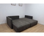 Funktionales Ecksofa in L-Form mit Ausziehfunktion und Bettkasten, Stoff ARAGON 97 Dunkelgrau, MAGNUM N2 Funktionales Ecksofa in L-Form mit Ausziehfunktion und Bettkasten, Stoff ARAGON 97 Dunkelgrau, MAGNUM N2